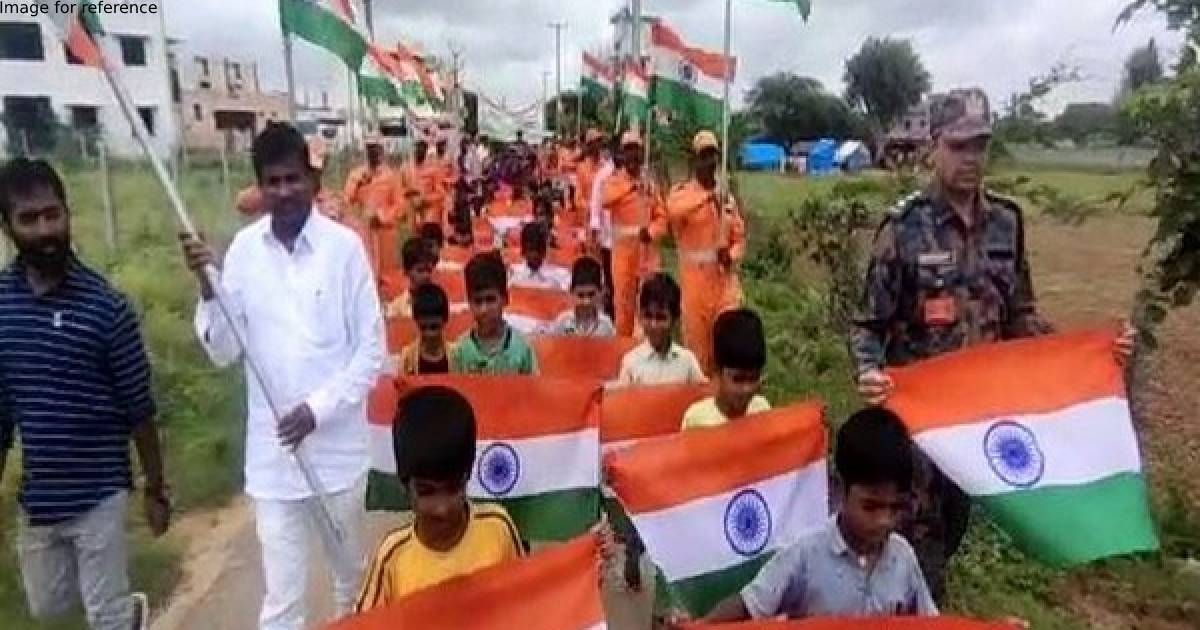 Hyderabad: 200 children participate in NDRF-led National Flag rally